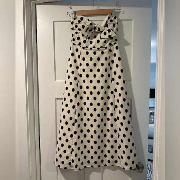 Sezane Beatriz Strapless Midi Dress NWT - Picture 3 of 5